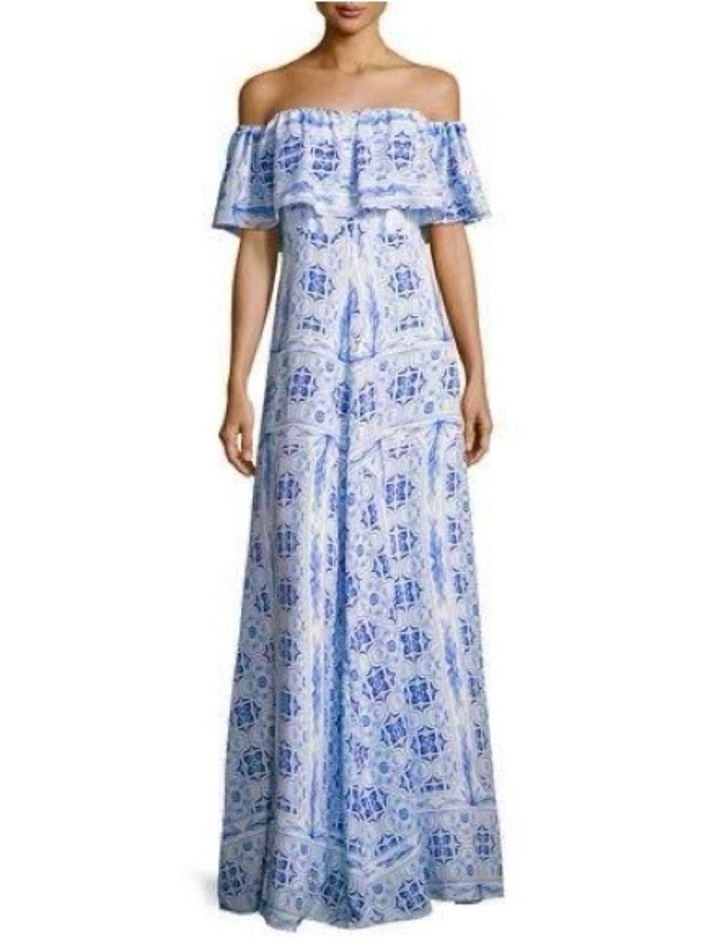 Amanda Uprichard “Delilah” Dress in Santorini Print